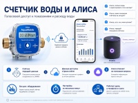 Умный счётчик воды и Алиса: как это работает