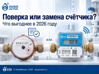 Замена счётчика воды или поверка: что выгоднее в 2026 году