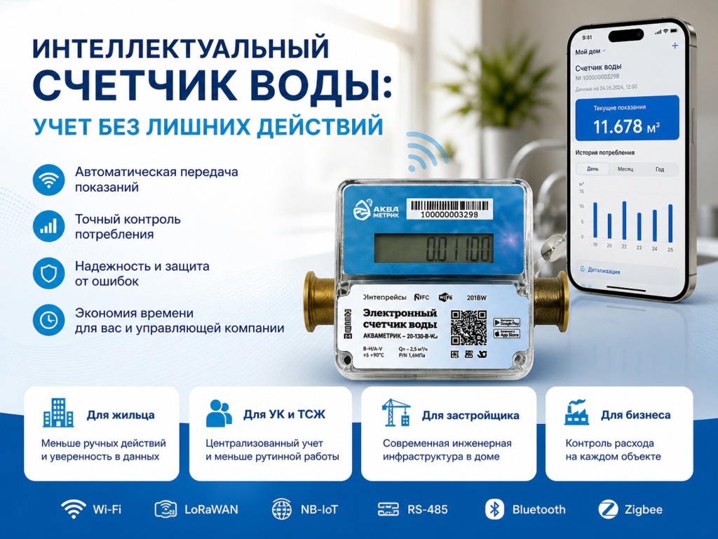 Интеллектуальный счетчик воды